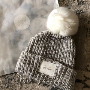 Love your melon winter hat forever bride